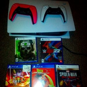 Playstation 5 Extra controller and 5 games